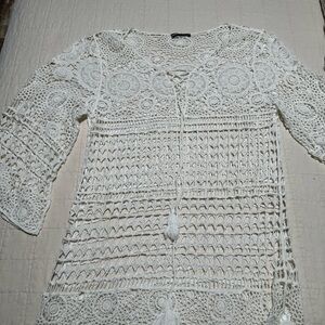 Shein Cream Crochet Top